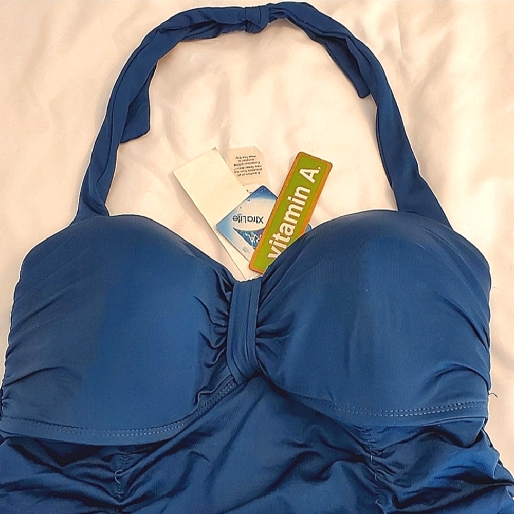 NEW Ruched Teal Tankini Bikini
